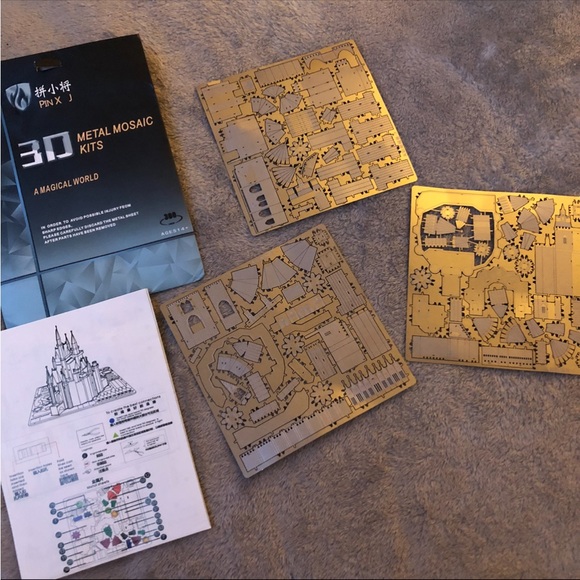 3D Metal Mosaic Kit Puzzle Castle looking like Disney Land Model Building  Kit - Picture 5 of 12